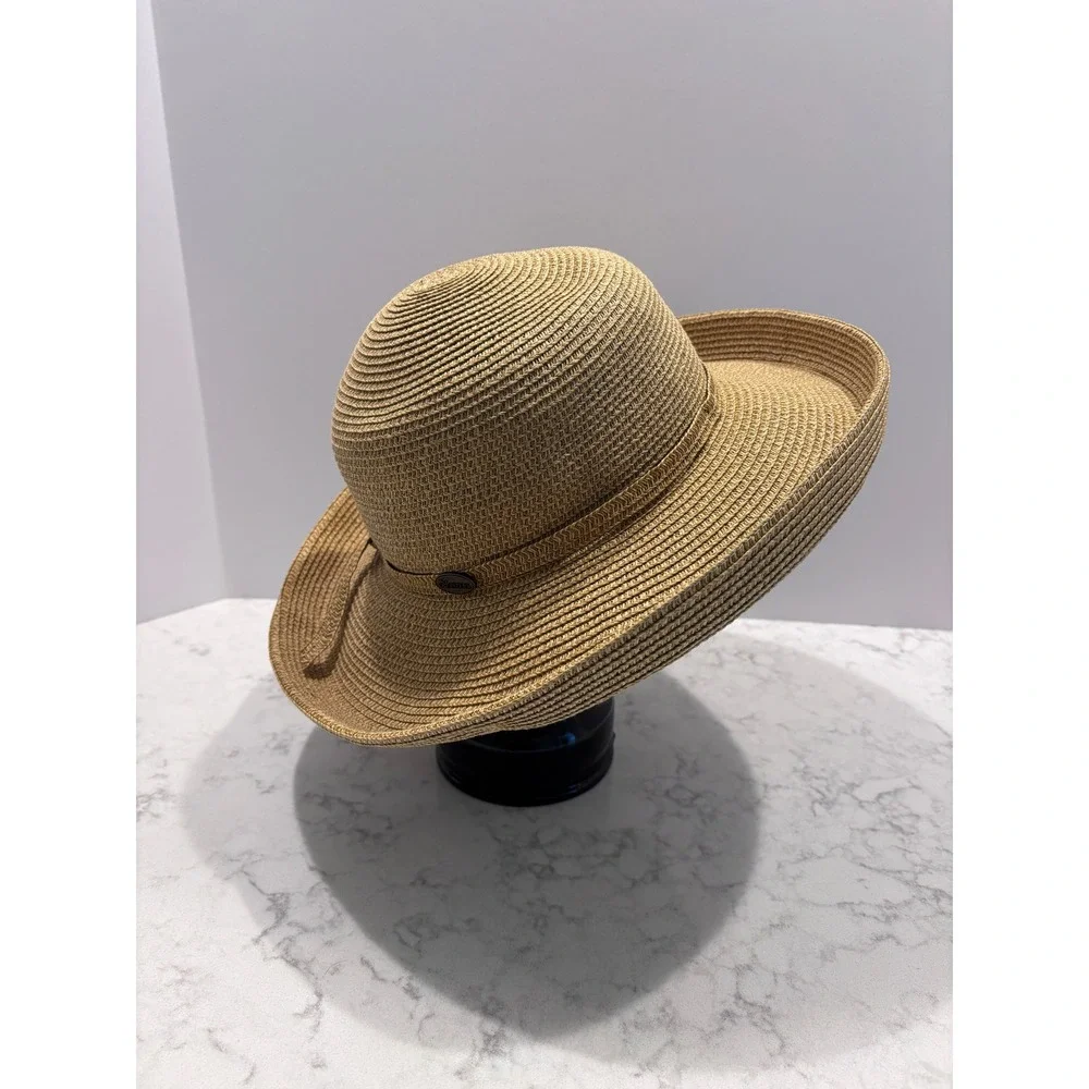 Magnolia Lane Masters Tournament Augusta Tan Straw‎ Sun Hat Wide Brim One Size